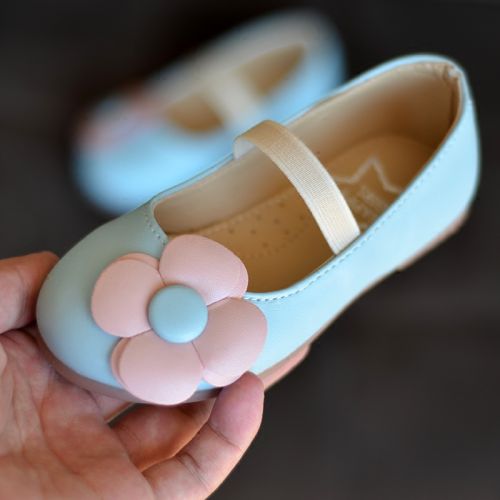 Chaussures enfants en Cuir spatial ronde coutures cuir pour printemps - semelle caoutchouc naturel Ref 1037652