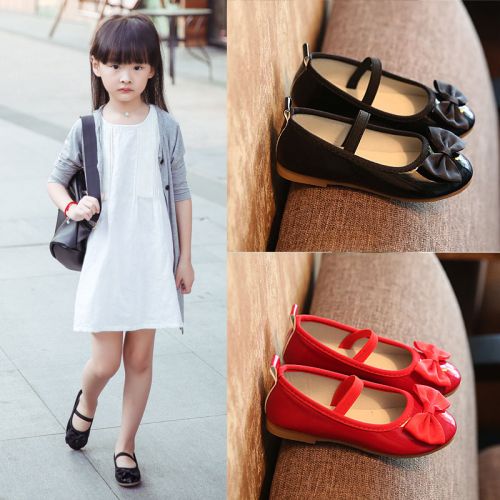 Chaussures enfants en PU ronde brodé pour printemps - Ref 1037689