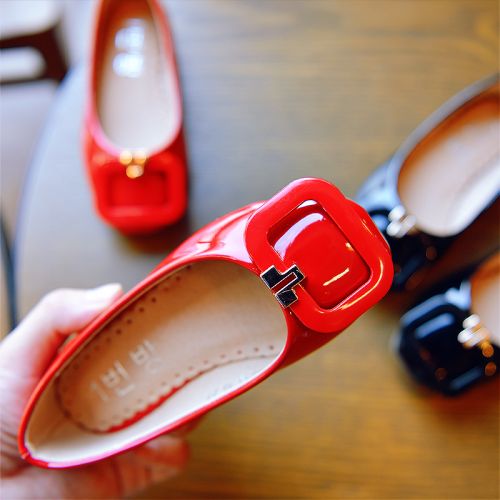 Chaussures enfants en PU ronde métal pour printemps - semelle caoutchouc naturel Ref 1037732