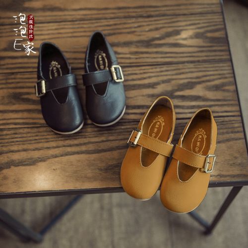 Chaussures enfants en Cuir spatial ronde pour printemps - Ref 1037739