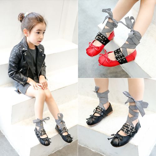 Chaussures enfants en similicuir ronde pour printemps - semelle caoutchouc Ref 1037745