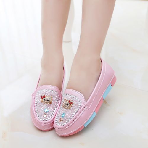 Chaussures enfants en PU ronde coutures cuir pour printemps - semelle MD Ref 1037775