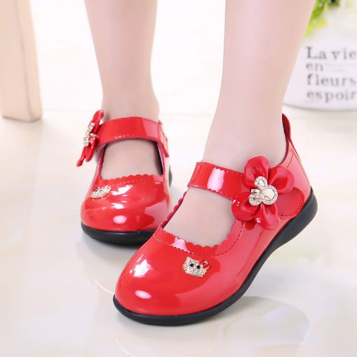 Chaussures enfants en similicuir ronde paillette pour printemps - semelle TPR Ref 1037831