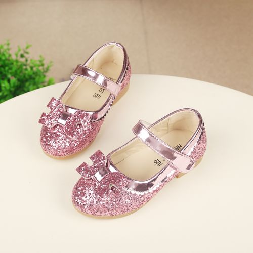 Chaussures enfants en PU ronde paillette pour printemps - Ref 1037839
