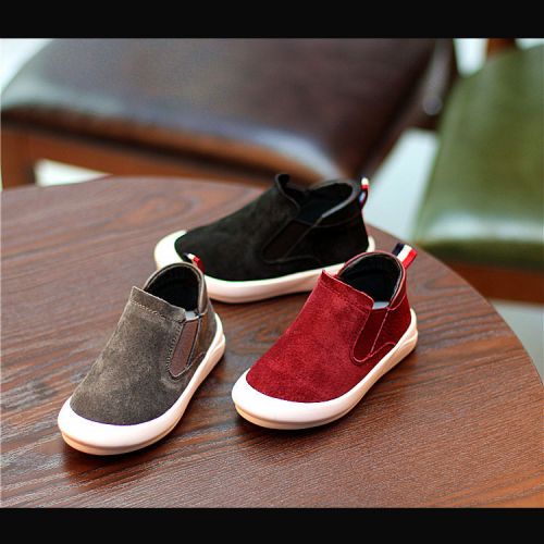 Chaussures enfants en cuir ronde pour printemps - semelle caoutchouc naturel Ref 1037979