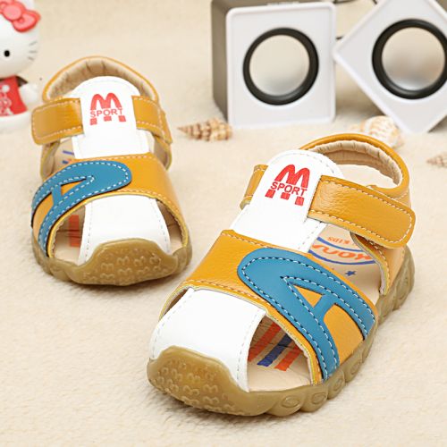Chaussures enfants en Cuir spatial Baotou coutures cuir pour été - Ref 1037985