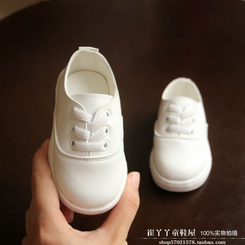 Chaussures enfants en cuir synthétique ronde coutures pour printemps - semelle caoutchouc naturel Ref 1037992