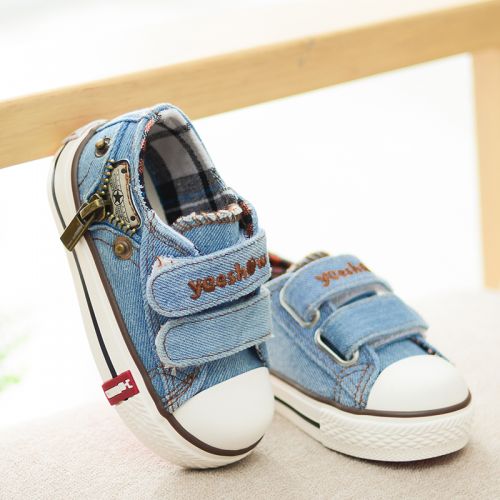 Chaussures enfants en toile pour printemps - semelle caoutchouc Ref 1038057