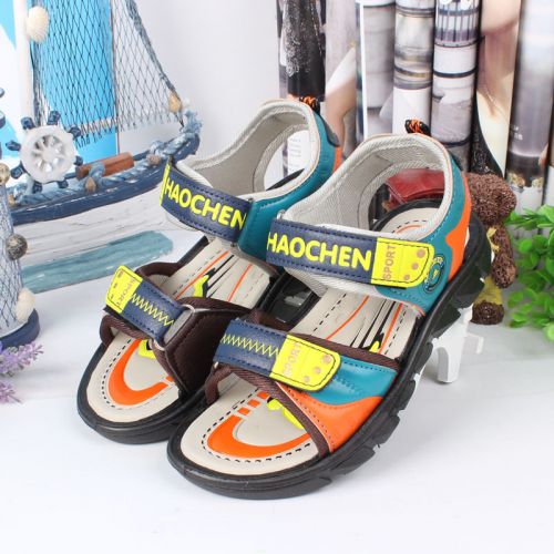 Chaussures enfants en Cuir spatial brodé pour été - semelle fond composite Ref 1038079