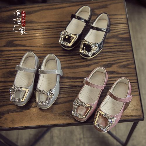 Chaussures enfants en PU tête carrée avec perles pour printemps - semelle fond composite Ref 1038104