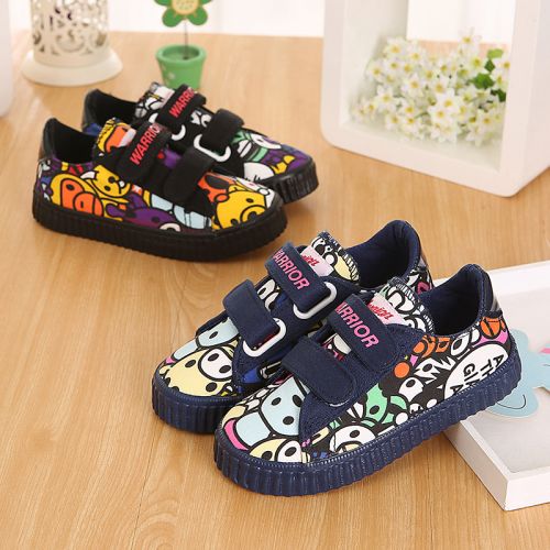 Chaussures enfants en toile WARRIOR pour printemps - semelle caoutchouc Ref 1038163