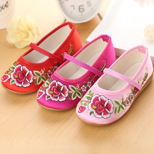 Chaussures enfants en satin pour printemps - Ref 1038174