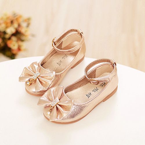 Chaussures enfants en PU ronde coutures cuir pour printemps - Ref 1038198