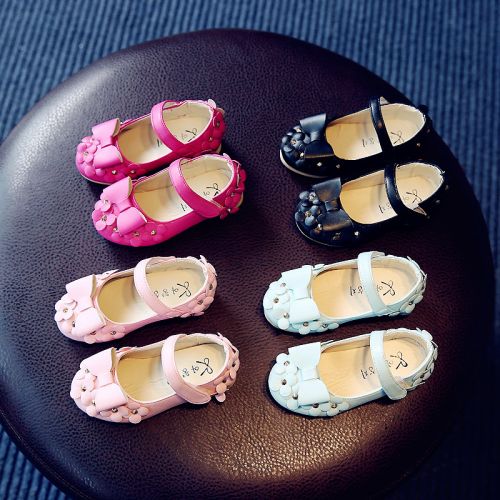 Chaussures enfants en PU ronde rivet pour printemps - semelle caoutchouc Ref 1038225