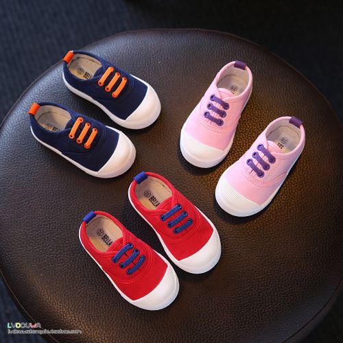 Chaussures enfants en toile pour printemps - semelle plastique Ref 1038241