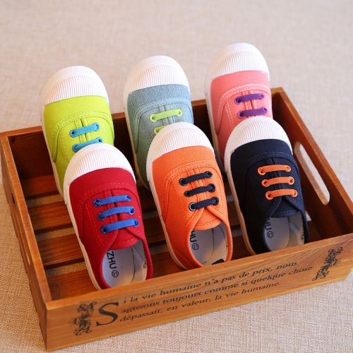 Chaussures enfants en toile pour printemps - semelle plastique Ref 1038360