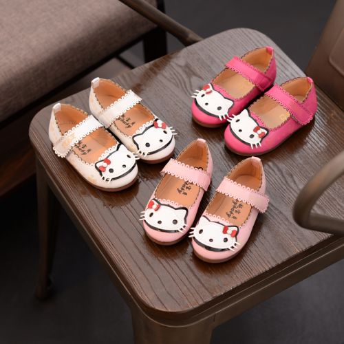 Chaussures enfants en PU ronde coutures cuir pour printemps - semelle caoutchouc naturel Ref 1038373