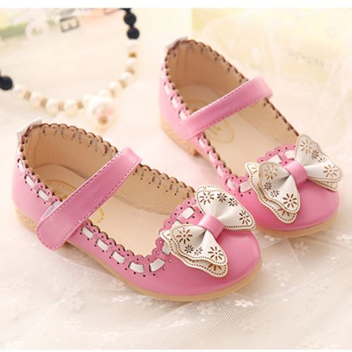 Chaussures enfants en PU ronde coutures cuir pour printemps - semelle caoutchouc Ref 1038393