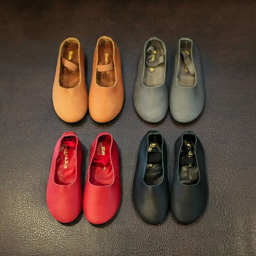 Chaussures enfants en cuir ronde pour printemps - semelle caoutchouc Ref 1038548
