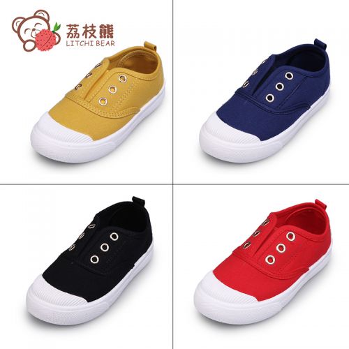 Chaussures enfants en toile pour printemps - semelle plastique Ref 1038564