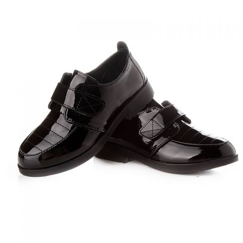 Chaussures enfants en Cuir spatial ronde coutures cuir pour Toute saison - semelle caoutchouc Ref 1038585