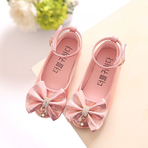 Chaussures enfants en PU ronde coutures cuir pour printemps - Ref 1038594