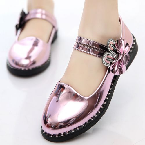 Chaussures enfants en PU ronde coutures cuir pour printemps - semelle Ref 1038608