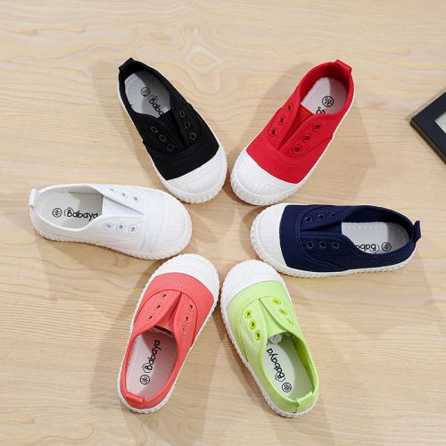 Chaussures enfants en toile pour printemps - semelle caoutchouc naturel Ref 1038630
