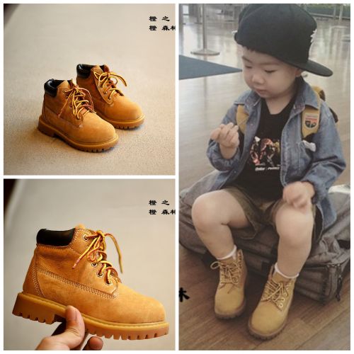 Chaussures enfants en cuir ronde pour printemps - Ref 1038655