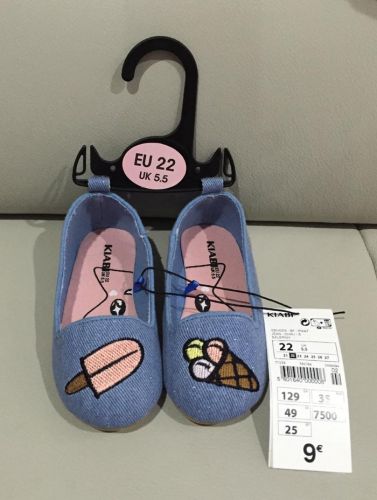 Chaussures enfants en toile brodé pour été - semelle caoutchouc antidérapant Ref 1038732