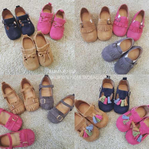 Chaussures enfants en de vache, Nubuck, ronde pour printemps - semelle caoutchouc naturel Ref 1038846