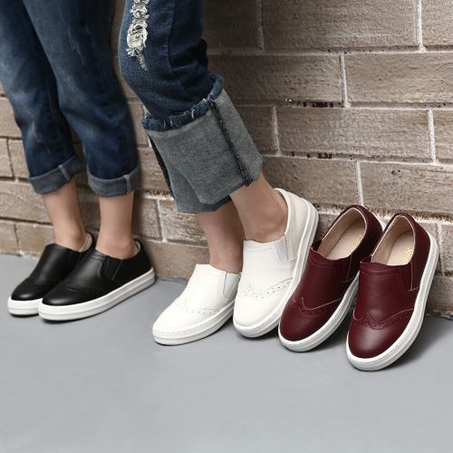 Chaussures enfants en cuir ronde pour printemps - semelle caoutchouc Wear Ref 1038866