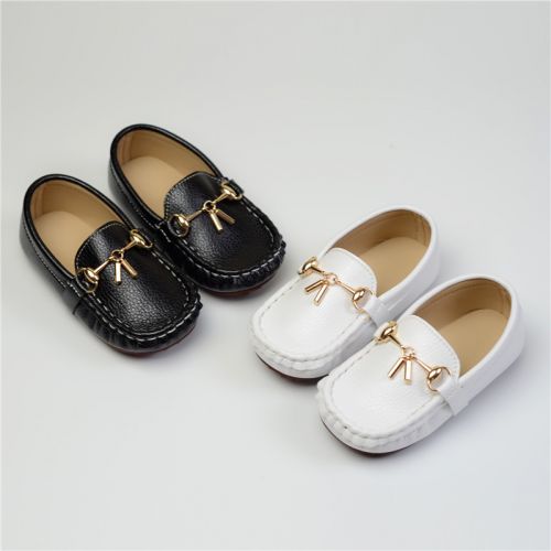 Chaussures enfants en cuir ronde métal pour Toute saison - Ref 1038955
