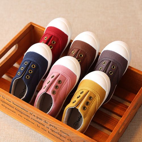 Chaussures enfants en toile pour printemps - semelle plastique Ref 1038965