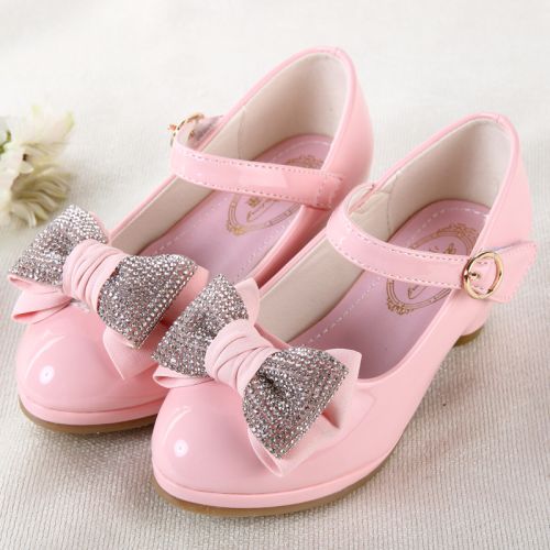 Chaussures enfants en PU ronde paillette pour printemps - semelle caoutchouc Ref 1039019