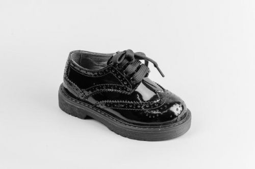 Chaussures enfants en cuir ronde pour printemps - semelle caoutchouc Ref 1039021