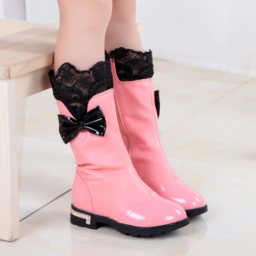 Chaussures enfants en similicuir ronde coutures cuir pour hiver - semelle caoutchouc antidérapant Ref 1039069