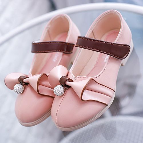 Chaussures enfants en PU ronde coutures cuir pour printemps - semelle caoutchouc Ref 1039080