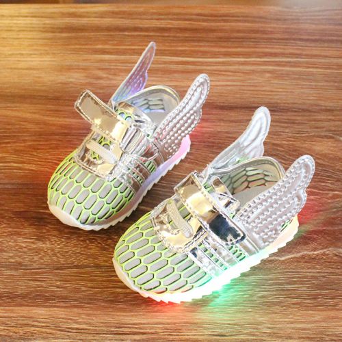 Chaussures enfants en Cuir spatial Baotou creux pour été - semelle caoutchouc antidérapant Ref 1039133