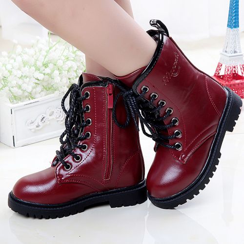 Chaussures enfants en cuir synthétique ronde pour printemps - semelle caoutchouc Ref 1039188