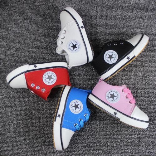 Chaussures enfants en toile pour printemps - semelle caoutchouc Ref 1039206