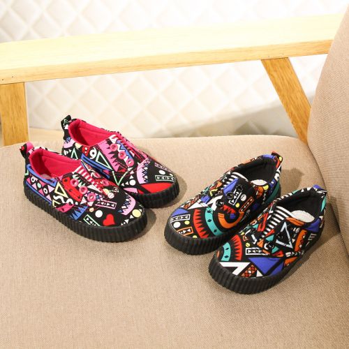 Chaussures enfants en toile pour printemps - semelle caoutchouc Ref 1039227