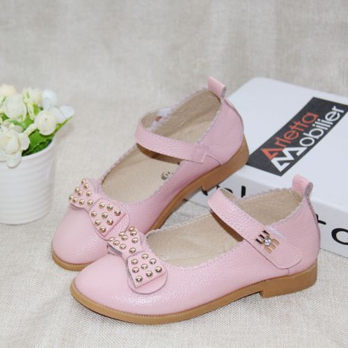 Chaussures enfants en cuir ronde rivet pour printemps - Ref 1039251