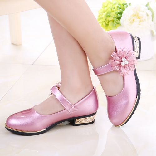 Chaussures enfants en PU ronde brodé pour printemps - semelle TPR Ref 1039347