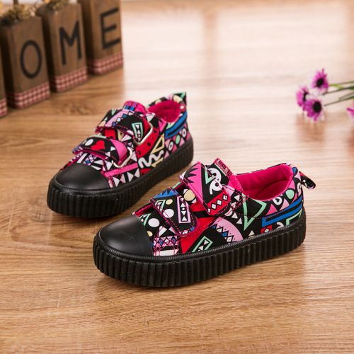 Chaussures enfants en toile pour printemps - semelle caoutchouc Ref 1039353