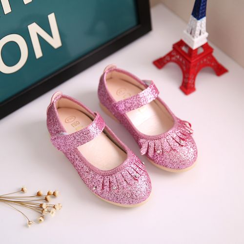 Chaussures enfants ronde paillette pour printemps - semelle plastique Ref 1039407