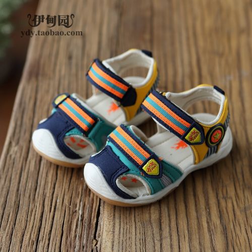 Chaussures enfants en similicuir Baotou coutures cuir pour été - Ref 1039424