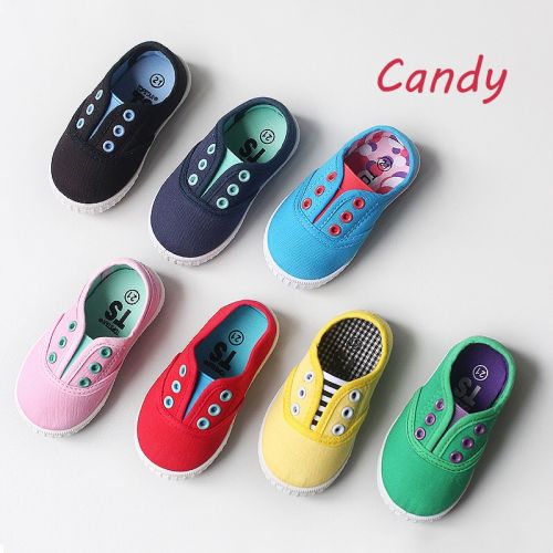 Chaussures enfants en toile pour printemps - semelle plastique Ref 1039425