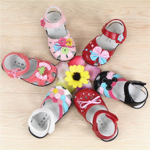 Chaussures enfants en cuir pour été - semelle caoutchouc Ref 1039502