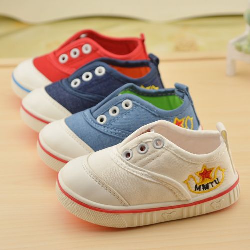 Chaussures enfants en toile pour printemps - semelle caoutchouc Ref 1039504
